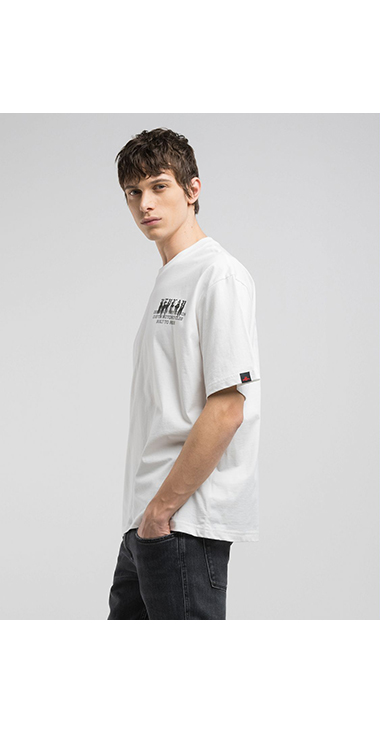 オーバーフィット ベーシックジャ－ジーコットンプリントTシャツ 詳細画像